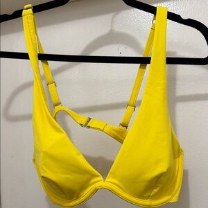 Athleta Bright Yellow Underwire Bralette with Adjustable Straps